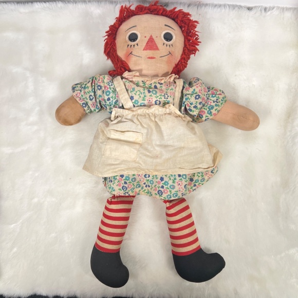 Original Knickerbocker Raggedy ANN & ANDY Dolls 5PC BUNDLE Vintage Antique - Picture 2 of 16